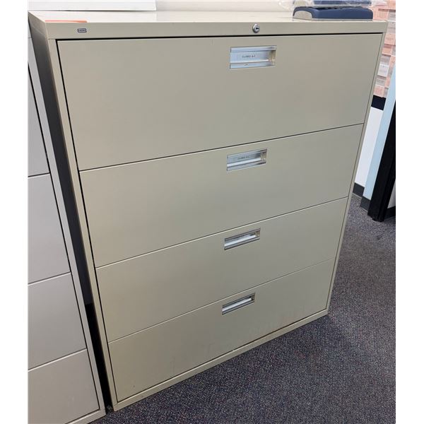 HON 4-Drawer Lateral Filing Cabinet 42" x 19" x 53"H