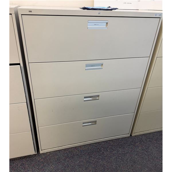 HON 4-Drawer Lateral Filing Cabinet 42" x 19" x 53"H