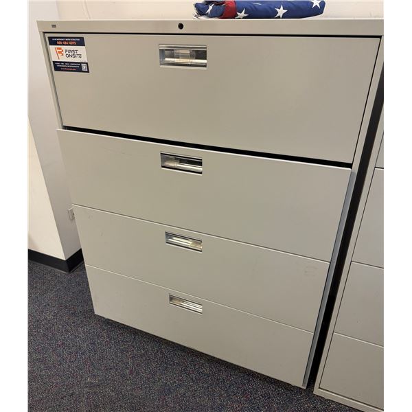 HON 4-Drawer Lateral Filing Cabinet 42" x 19" x 53"H