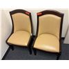 Image 1 : Qty 2 Wood-Framed Upholstered Chairs 22" x 36"H