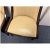 Image 2 : Qty 2 Wood-Framed Upholstered Chairs 22" x 36"H