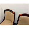 Image 4 : Qty 2 Wood-Framed Upholstered Chairs 22" x 36"H