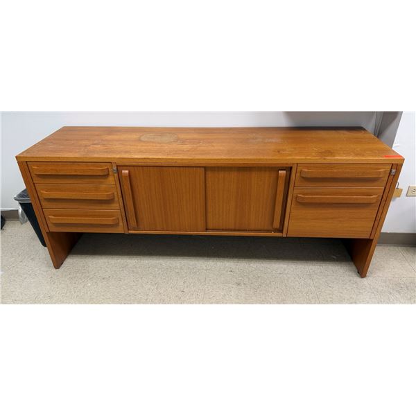 Wooden Sideboard Cabinet w/ 5 Drawers & Sliding Doors 72" x 21" x 29"H