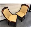 Image 1 : Qty 2 Wood-Framed Upholstered Chairs 22" x 36"H
