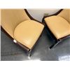 Image 2 : Qty 2 Wood-Framed Upholstered Chairs 22" x 36"H