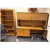 Image 1 : Wooden Desk w/ Hutch & Book Shelf, Misc Sizes (contents not included)