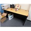 Image 13 : Qty 2 Rectangular Desks, Table w/ Filing Undercabinets & Rolling Chair, Misc Sizes (contents not inc