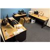 Image 1 : Qty 2 Rectangular Desks, Table w/ Filing Undercabinets & Rolling Chair, Misc Sizes (contents not inc