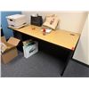 Image 4 : Qty 2 Rectangular Desks, Table w/ Filing Undercabinets & Rolling Chair, Misc Sizes (contents not inc