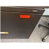Image 11 : Qty 3 Desks, 2-Drawer Lateral Filing Cabinet & Rolling Chair, Misc Sizes (contents not included)