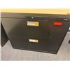 Image 12 : Qty 3 Desks, 2-Drawer Lateral Filing Cabinet & Rolling Chair, Misc Sizes (contents not included)
