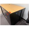 Image 16 : Qty 3 Desks, 2-Drawer Lateral Filing Cabinet & Rolling Chair, Misc Sizes (contents not included)