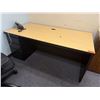 Image 25 : Qty 3 Desks, 2-Drawer Lateral Filing Cabinet & Rolling Chair, Misc Sizes (contents not included)