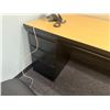 Image 26 : Qty 3 Desks, 2-Drawer Lateral Filing Cabinet & Rolling Chair, Misc Sizes (contents not included)