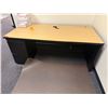 Image 3 : Qty 3 Desks, 2-Drawer Lateral Filing Cabinet & Rolling Chair, Misc Sizes (contents not included)