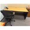 Image 4 : Qty 3 Desks, 2-Drawer Lateral Filing Cabinet & Rolling Chair, Misc Sizes (contents not included)