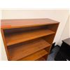 Image 11 : L-Shaped Wooden Desk w/ 4 Drawers 71" x 71" x 23" x 30"H & Book Shelf & Rolling Chair (contents not 