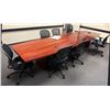 Image 1 : Conference Table w/ 2-Sections 168" x 48" 29"H x & 7 Rolling Chairs