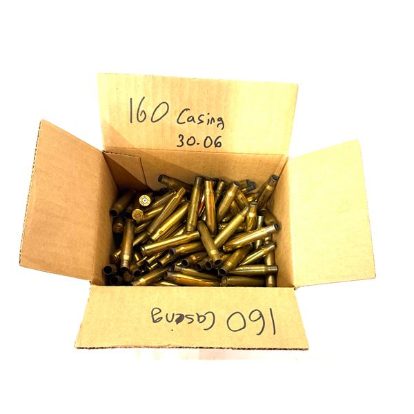 LOT #6042 — .30-06 SPRINGFIELD RELOADING BRASS – 160 SPENT CARTRIDGE CASES