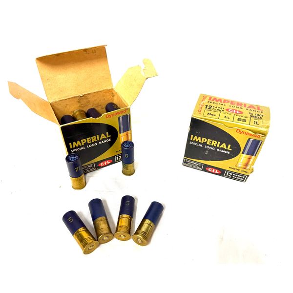 C-I-L IMPERIAL DYNAWAD 12GA 2¾" SHOTSHELL LOT – SPECIAL LONG RANGE – #7½ / #5 / BB