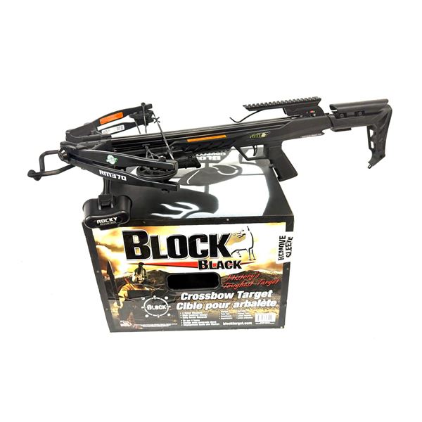ROCKY MOUNTAIN RM370 CROSSBOW — PICATINNY RAIL — ADJUSTABLE STOCK — BLOCK
