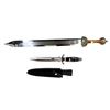 Image 1 : TOLEDO JULIUS CAESAR DECORATIVE SWORD & GIL HIBBEN DOUBLE SHADOW GH5041 FANTASY KNIFE — 2-P