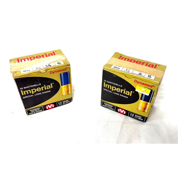 IMPERIAL DYNAWAD 12 GA 2¾" SPECIAL LONG RANGE SHOTSHELLS — MAX LOAD — 2 VINTAGE BO