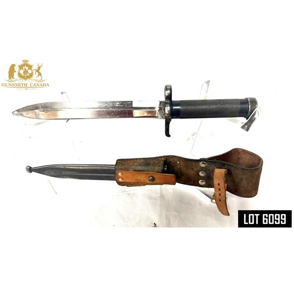 SWEDISH M/1896 MAUSER BAYONET — EJ AB ESKILSTUNA — SERIAL #581 — SCABBARD