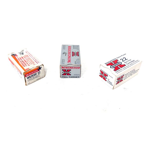 WINCHESTER .22 LR RIMFIRE AMMUNITION LOT — WILDCAT, SUPER-X T22 TARGET & SUPER-X —