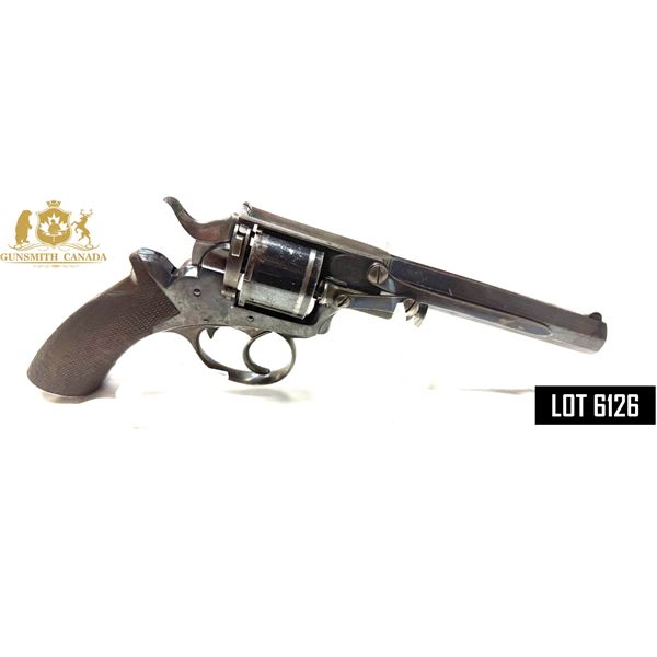 WILLIAM TRANTER MODEL 1863 .442 REV RF REVOLVER — 6½" OCTAGON BARREL — ANTIQUE