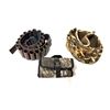 Image 1 : 3-PIECE 12 GA SHOTGUN SHELL BELT & AMMO POUCH LOT — LEATHER BELT — CAMO BELT [x=#8
