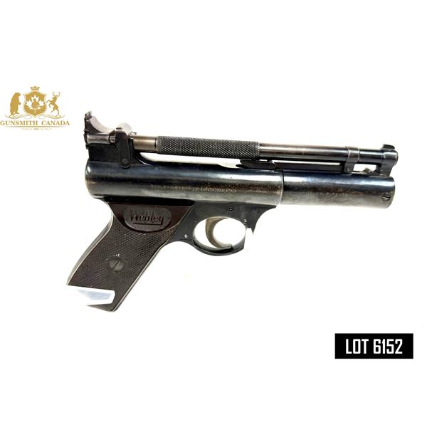 VINTAGE WEBLEY & SCOTT .22 CAL AIR PISTOL — BIRMINGHAM ENGLAND — OVER-LEVER COCKIN