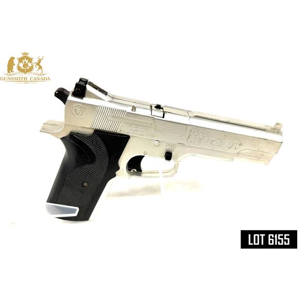 CROSMAN 1008 REPEATAIR .177 CAL CO₂ PELLET PISTOL — SILVER FINISH — 8-SHO