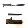 Image 3 : SWEDISH M/1896 MAUSER BAYONET — CROWN MARKED — STEEL SCABBARD — LEATHER F