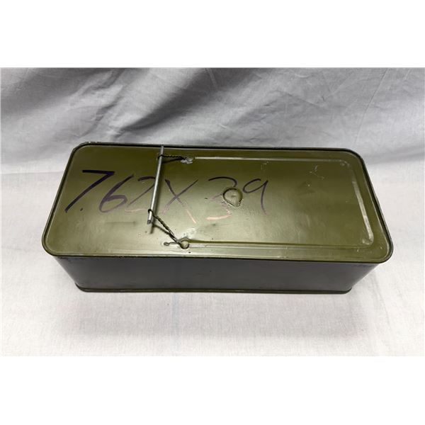 7.62×39MM SURPLUS AMMUNITION — SEALED MILITARY-STYLE STEEL AMMO CAN