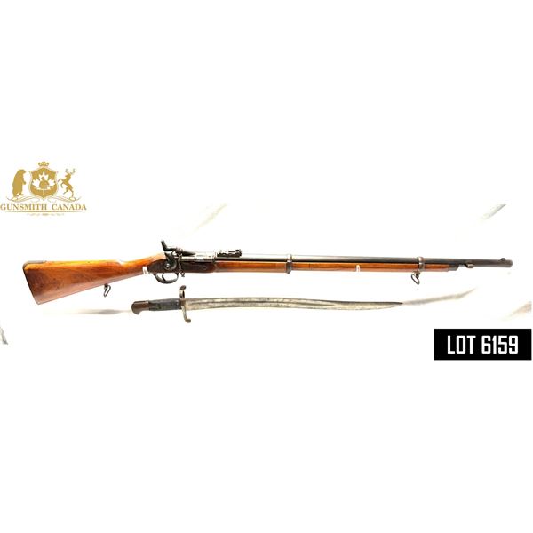 BRITISH SNIDER-ENFIELD MK III SHORT RIFLE -.577 SNIDER -30.5" BARREL- WITH SWORD BAYONET- ANTIQUE