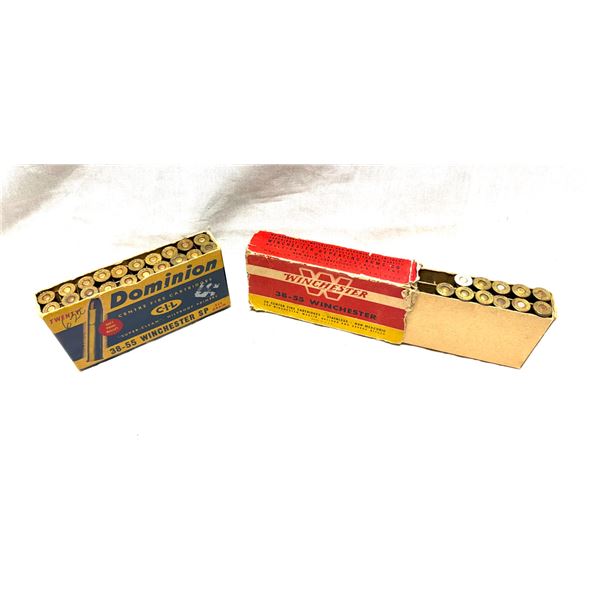 VINTAGE .38-55 WINCHESTER AMMUNITION- DOMINION C-I-L & WINCHESTER -2 COLLECTOR BOXES