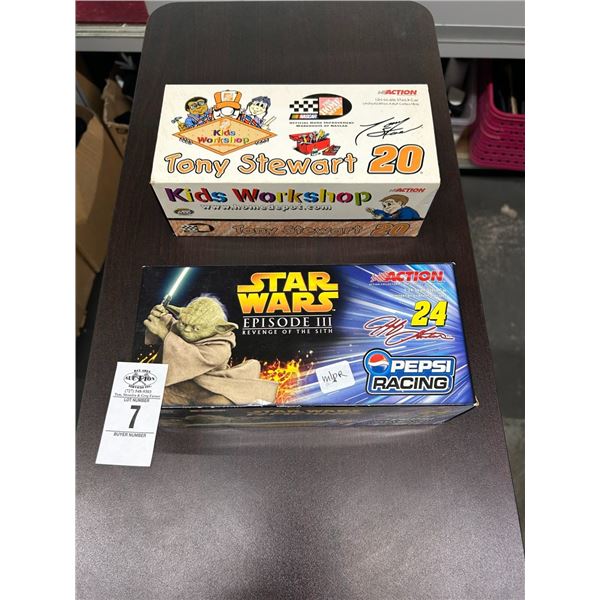 2-Tony Stewart Autographed Kids Workshop Set, Star Wars Episode 3 Die Cast Cars - 2 X $
