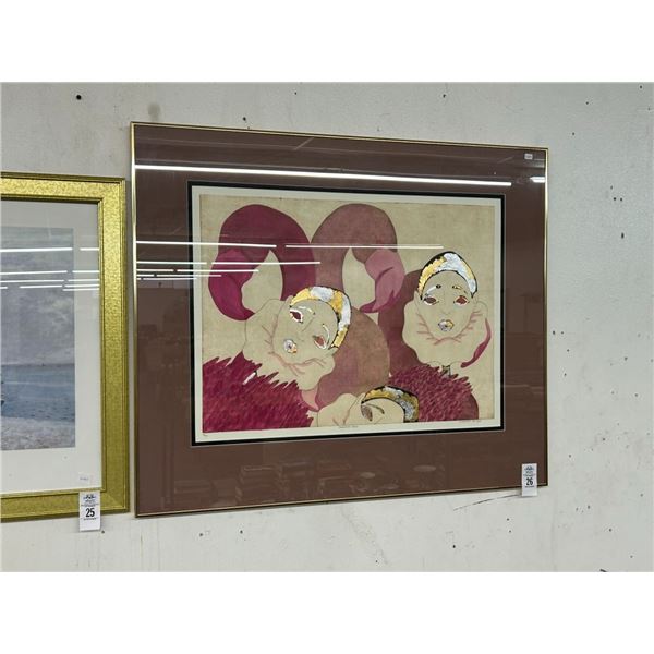 Framed Wall Art Masqueradio Minsas - 30"  X  36"