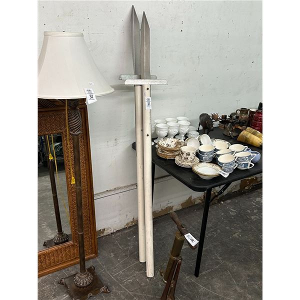 Ground Poke Flag Pole Stands - Pair