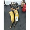 Image 1 : Horns w/Rubber Stamps on Vintage Rack