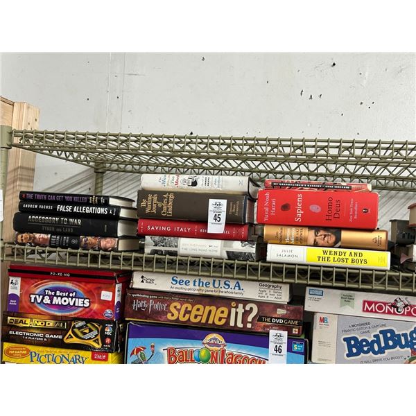 Shelf of Asst. Hard Back Books