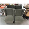 Image 1 : Brown Cloth Padded Rolling Highback Chairs - 4