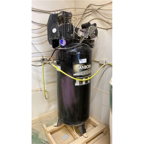 SANBORN SL3706056, 60 GALLON VERTICAL SINGLE STAGE ELECTRIC AIR COMPRESSOR, 135 MAX PSI, 230V