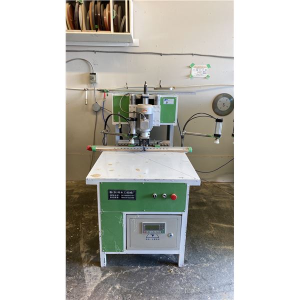 HEAVY DUTY INDUSTRIAL WOODWORKING 17 HEAD HINGE BORING AND DRILLING MACHINE