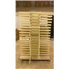 Image 1 : PAINTERS WOODEN MOBILE DRYING RACK APPROX 4' X 4' X 6'H