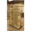 Image 2 : PAINTERS WOODEN MOBILE DRYING RACK APPROX 4' X 4' X 6'H