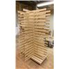 Image 3 : PAINTERS WOODEN MOBILE DRYING RACK APPROX 4' X 4' X 6'H