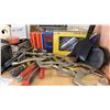 Image 4 : SHELF OF ASSORTED TOOLS, CLAMPS, STRAPS, VICE, INFLATABLE PRY BAR AND LEVELING TOOLS, HIGH SPEED