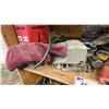 Image 4 : SHELF OF ASSORTED POWER TOOLS & ANGLE GRINDER STAND
